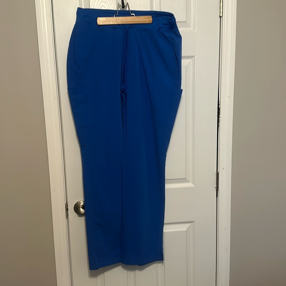 Mandala large tall scrub pants in royal blue